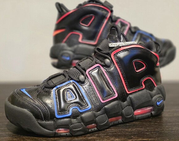 Nike Air More Uptempo 96 Electric Black Racer Blue 3D RARE Og FD0729-001 MENS 9 main image 5